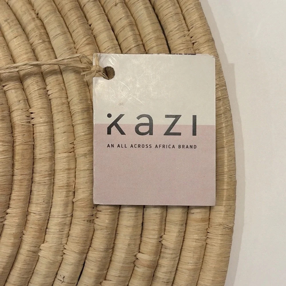 Kazi Woven Raffia Wall Art Plate 15